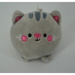 American Greetings Grey‎ Tabby Cat Plush Keychain Clip On Stuffed Animal Toy